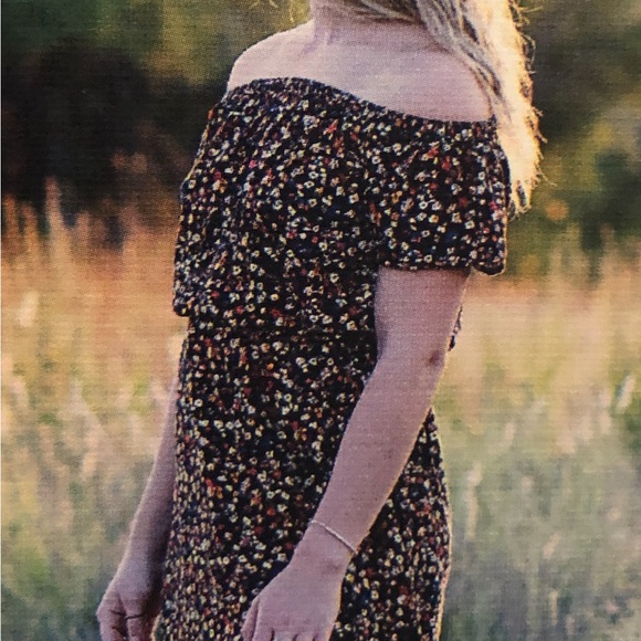 Maurices Navy Floral Midi Dress - Picture 3 of 3